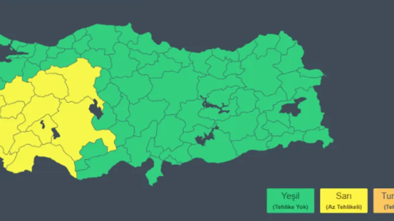 14 Kente Sarı Kodlu Alarm Verildi Başkent Ankara Dikkat Sel,Su Başkını Geliyor