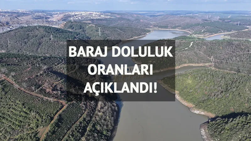 Baraj doluluk oranları belli oldu! İşte 30 Mayıs 2025 İstanbul 'İSKİ baraj doluluk oranları'