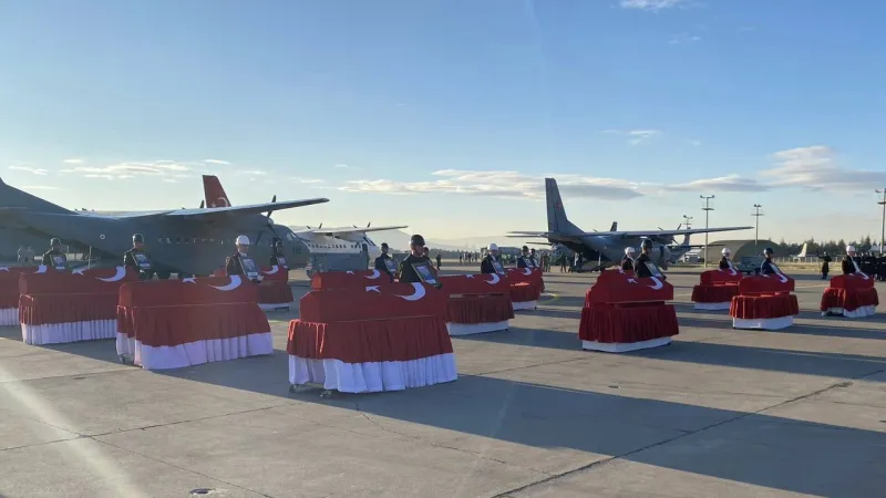 C130 Şehitleri Ankara'da Son Yolculuğuna Uğurlandı! Acı Tören