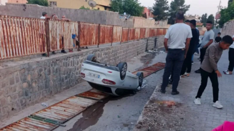 Çocuklar Freni İndirdi! Otomobil Kanalda: Şanlıurfa'da Şok Anlar