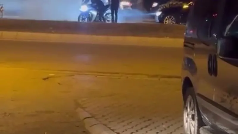 Düğün konvoyunda lastik yakan sürücüye ceza yağdı