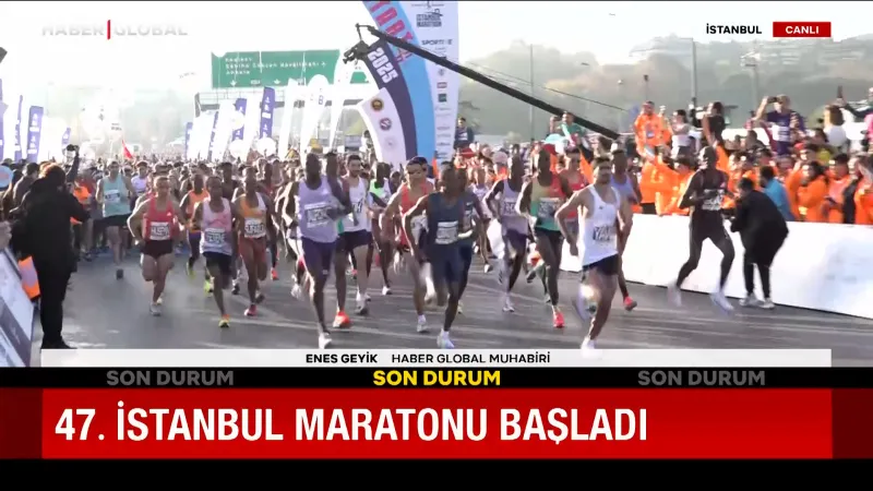 Dünyanın kıtalararası koşulan tek halk koşusu: 47. İstanbul Maratonu başladı