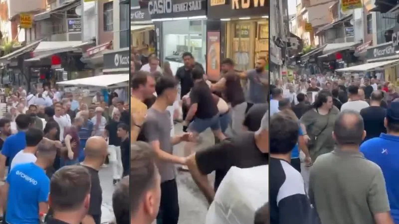Fatih'te esnaf birbirine girdi: Çekpasla saldırdı