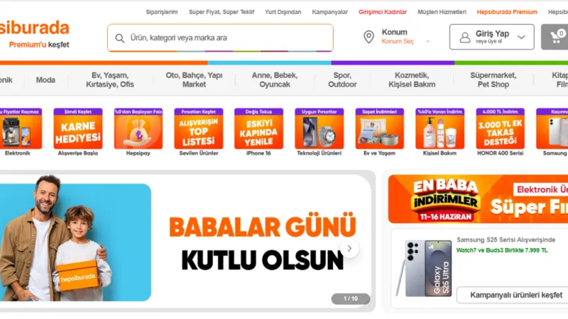 Hepsiburada Babalar Gününde Rekor Kırdı! Satışlar Patladı!