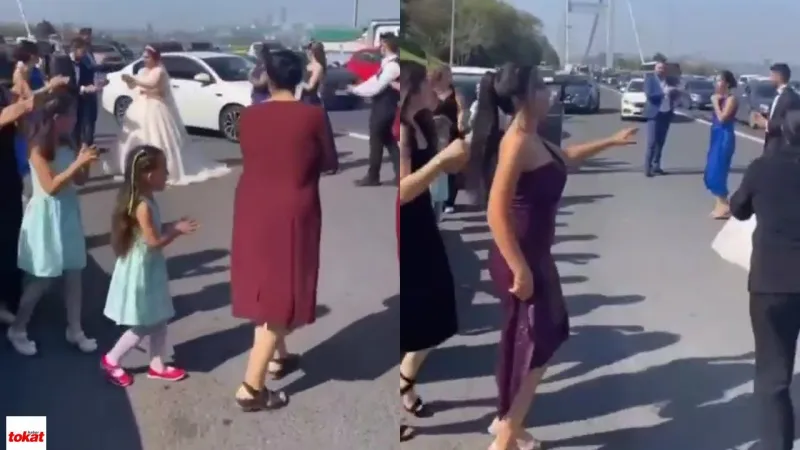 İstanbul'da Tokat Ellik Sürprizi! Köprüde Halay Şov!