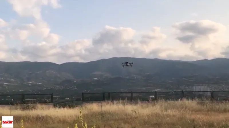 Kene ile Mücadelede Yeni Dönem: Tokatlı Girişimci Alper Ak, Yerli Drone ile İlaçlama Yaptı