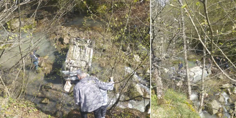 Düzce'de feci kaza: Araç 20 metreden dereye uçtu, 6 yaralı