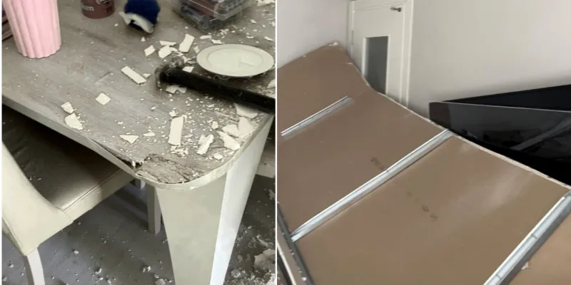Antalya'da Asma Tavan Faciası! Anne ve Çocukları Son Anda Kurtuldu