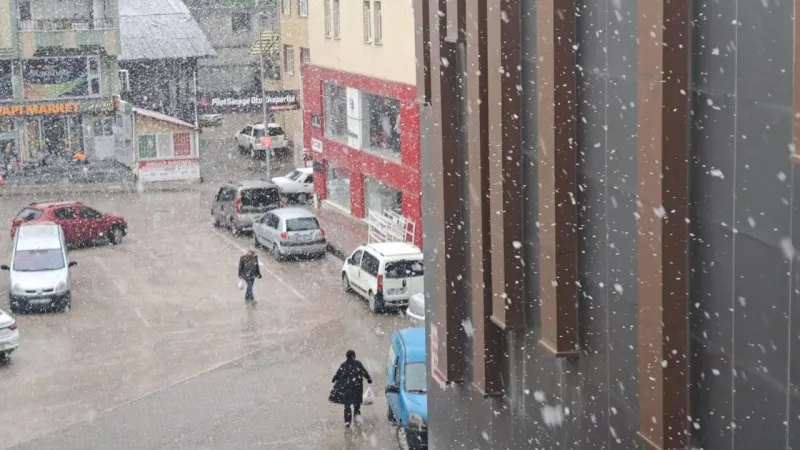 Nisan'da Kar Sürprizi! Niksar'da Bahar Yerine Kış Şoku