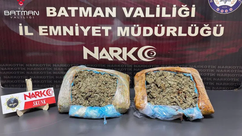 Batman'da Otobüste Uyuşturucu Baskını! Zanlı Tutuklandı!