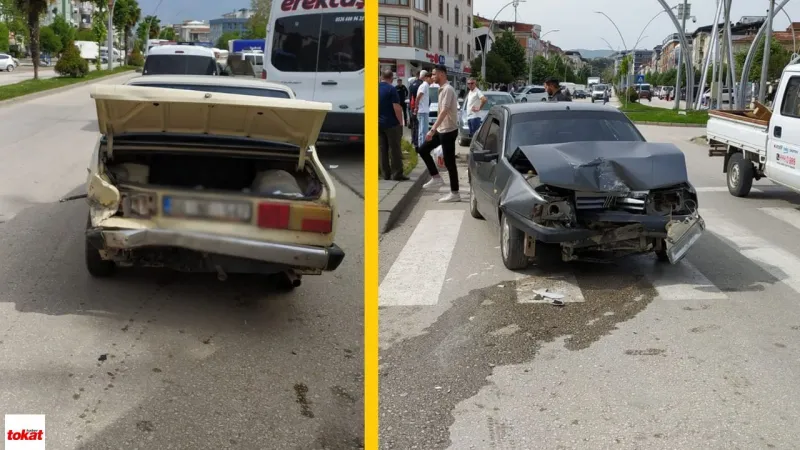 Erbaa'da Kaza! Park Halindeki Araca Çarptı, Ortalık Savaş Alanına Döndü