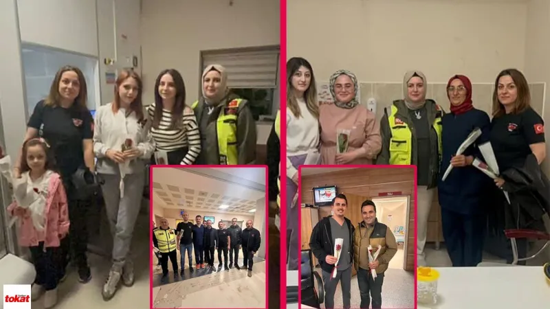 Erbaa'dan Hemşirelere Motosikletli Sürpriz! Görenler Şaşkın