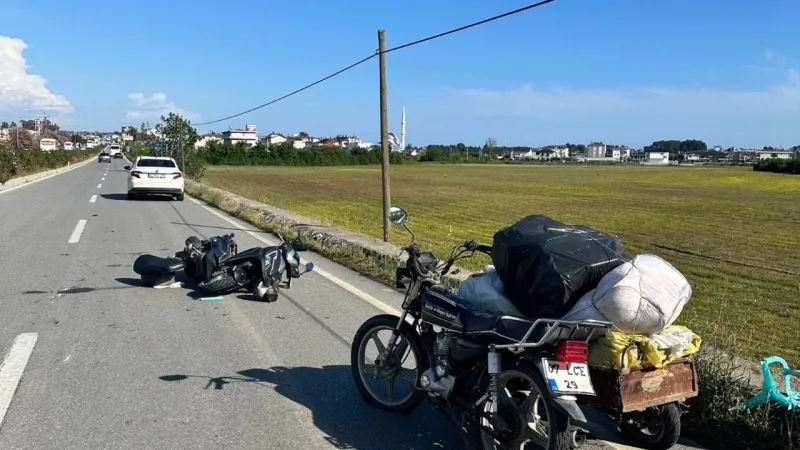 Manavgat'ta Motosiklet Kabusu! O Anlar Kamerada