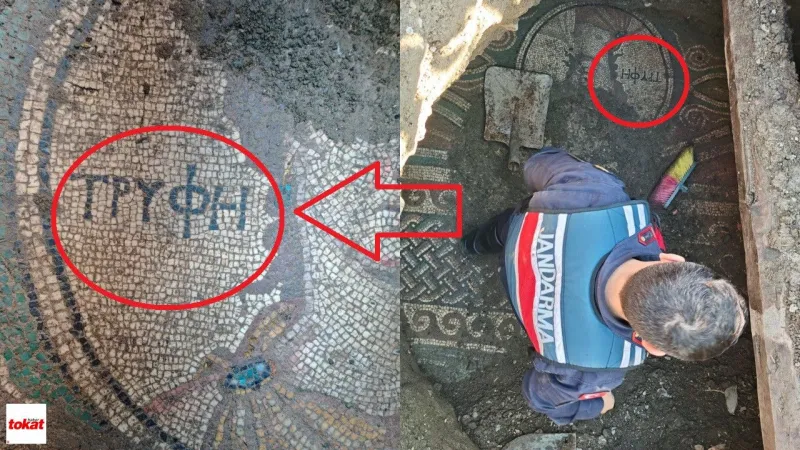 Tokat'ta Bulunan Gizemli Mozaik Çözüldü: "ΤΡΥΦΗ" Ne Anlama Geliyor?