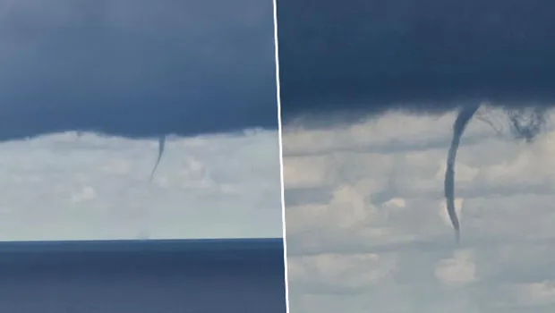 Sağanakla birlikte ortaya çıktı! Art arda hortumlar görüldü