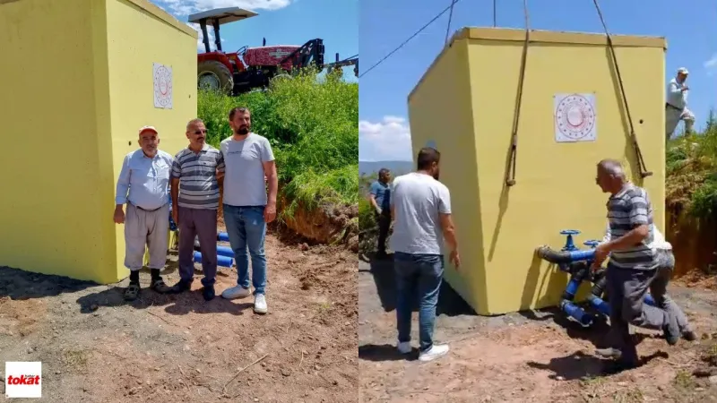 Tokat Bağbaşı Köyüne İlk Kez 25 Tonluk Su Deposu Yerleştirildi!