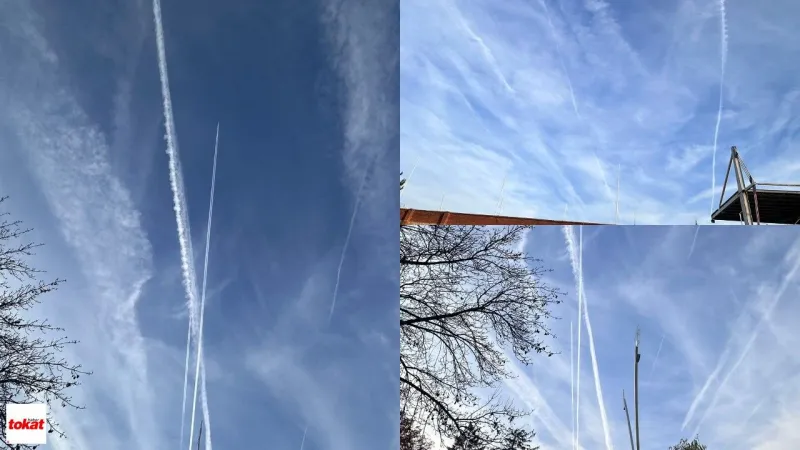 Tokat Gökyüzünde Sır Perdesi! Uçak İzi mi, Komplo Teorisi mi?