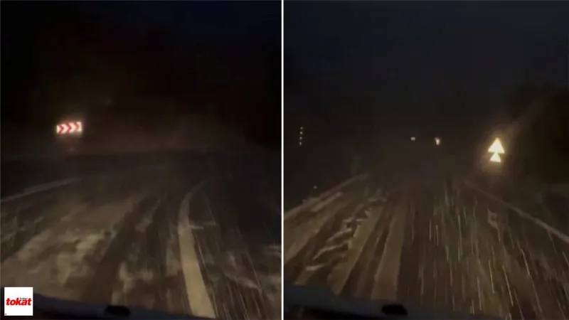 Sivas'ta İlk Kar Sürprizi! Tokat'a Komşu Beyaza Büründü