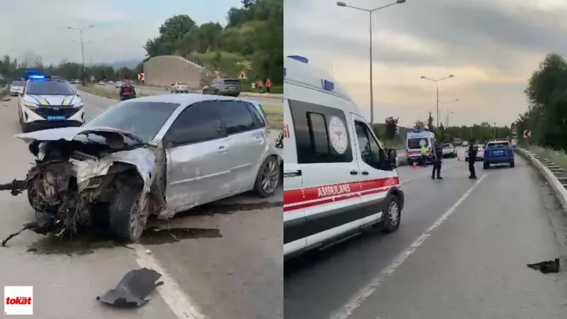Tokat’ta Belediye Şantiyesi Yakınında Kaza: Araç Hurdaya Döndü