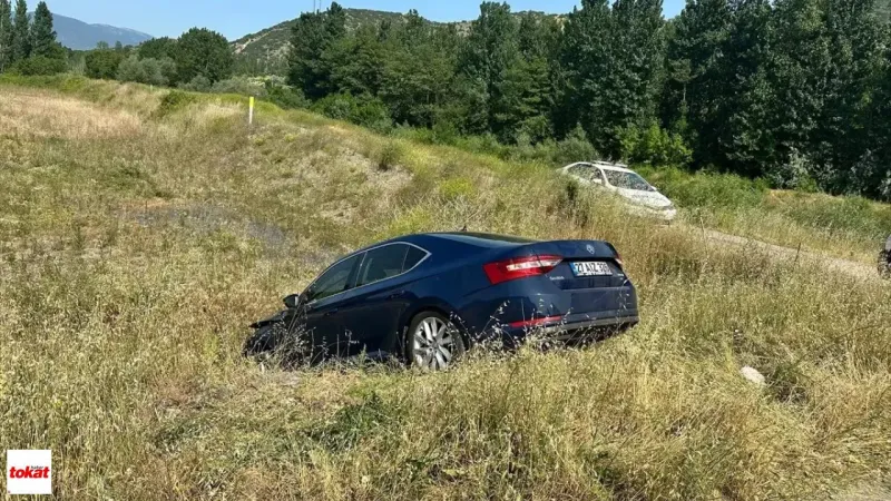Tokat'ta devrilen otomobildeki 7 kişi yaralandı