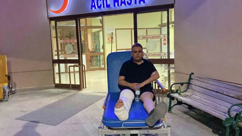 Tokat'ta Gazi trafikte darp edildi, O anlar kameraya yansıdı