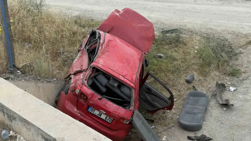 Tokat'ta Şok Kaza! Hurdaya Dönen Araçtan Sağ Kurtuldu