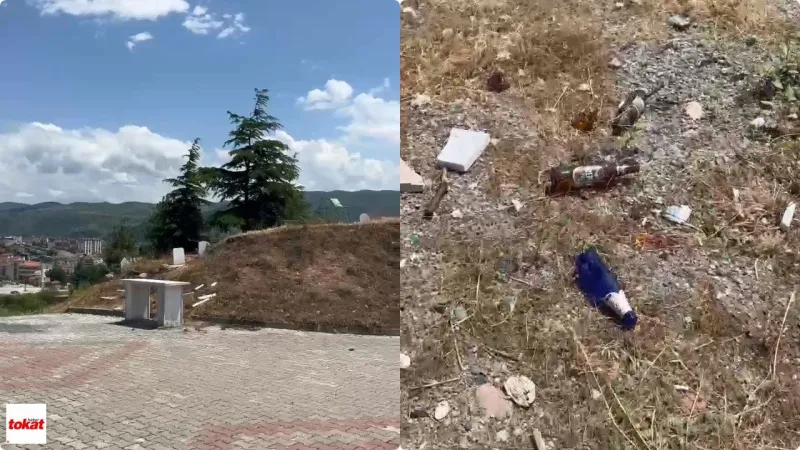 Tokat'ta Mezarlıkta Şok Eden Görüntüler! Bu Nasıl Saygısızlık?