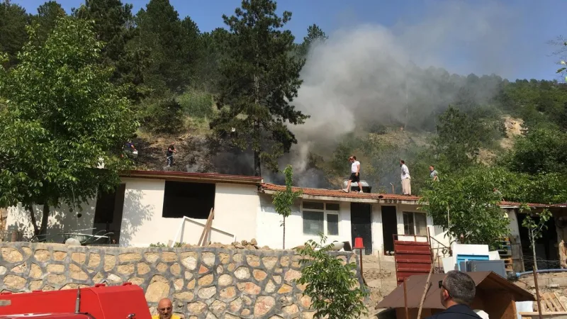 Tokat'ta Önce Çatı Yandı Sonra Ormana Sıçradı