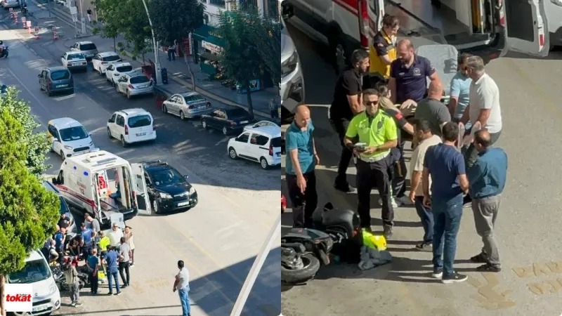 Tokat’ta Otomobille Çarpışan Motosiklet Sürücüsü Yaralandı