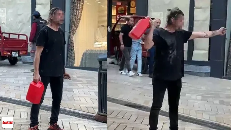 Üzerine Benzin Döküp Kendini Yakmaya Kalktı, Polis İkna Etti